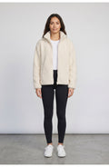 Women's Teddy Jacket in Cream, front view