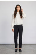 Women's Ruffle Blouse in Ivory, front view