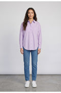 Women's Oversized Shirt in Lavender, front view