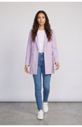 Women's Longline Blazer in Lilac, front view