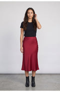 Women's Slip Skirt in Ruby Red, front view