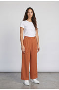 Women's Wide Leg Pants in Terracotta, front view